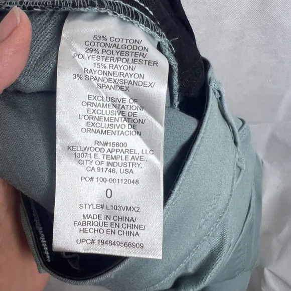 Wit‎ & Wisdom Ab Solution Light Green Twill Skinny Trouser Pants Sz 0 - Picture 9 of 10